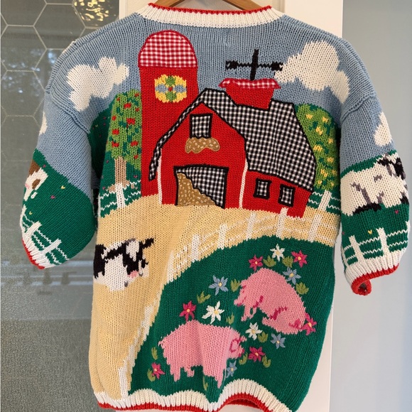 Design Options Small Sweater Cardigan Decorative Farm Animal Buttons Theme! - Picture 7 of 7